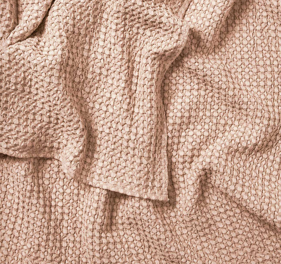 Waffle 140x200cm Throw Rug Pink - Image 2