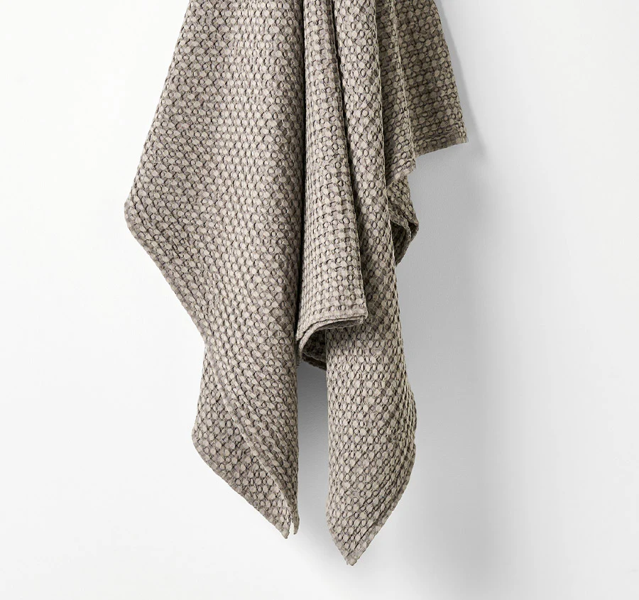 Waffle 140x200cm Throw Rug Smoke - Image 2