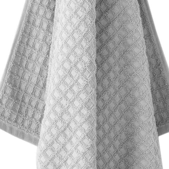 Waffle 580GSM Cotton Bath Towel Range Dove - Image 2