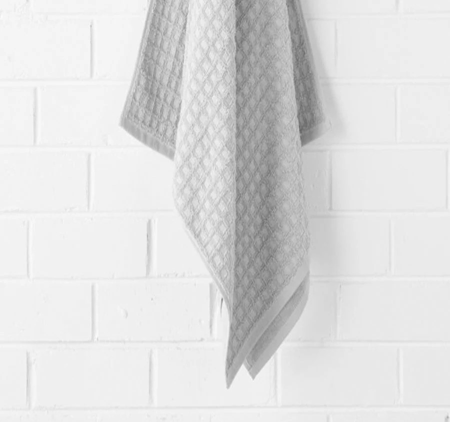 Waffle 580GSM Cotton Bath Towel Range Dove - Image 3