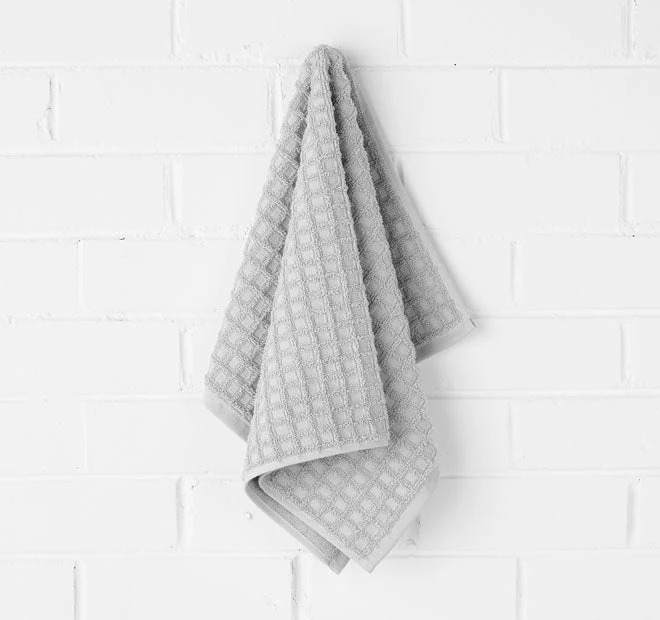 Waffle 580GSM Cotton Bath Towel Range Dove - Image 4