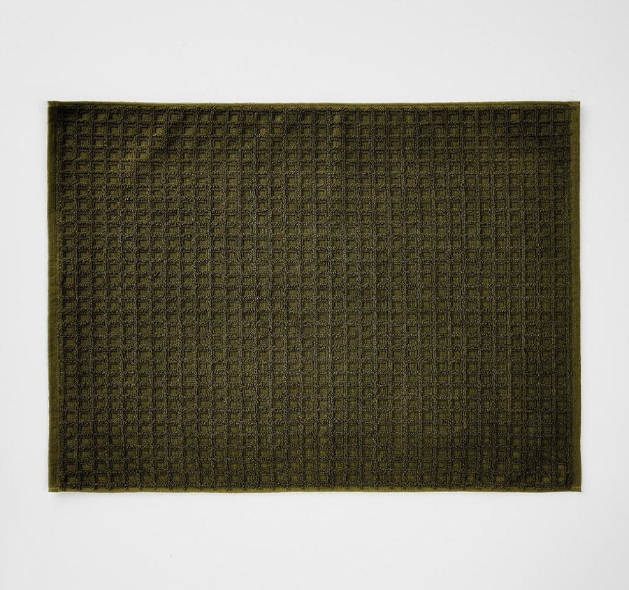 Waffle 840GSM Cotton Bath Mat Khaki