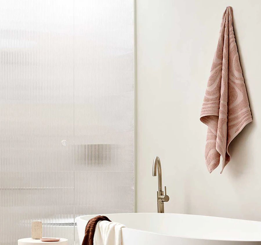 Wave 5 Piece 550GSM Cotton Bath Towel Set Shell - Image 6