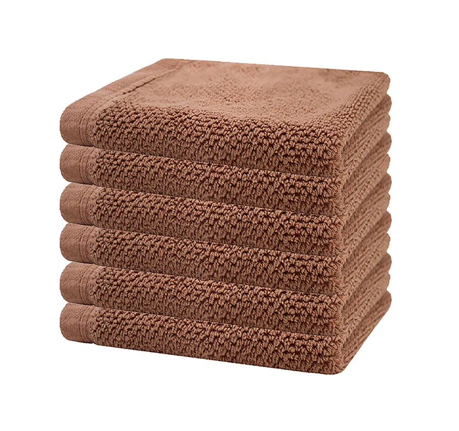 Angove 6 Piece 600GSM Cotton Face Washer Set Woodrose