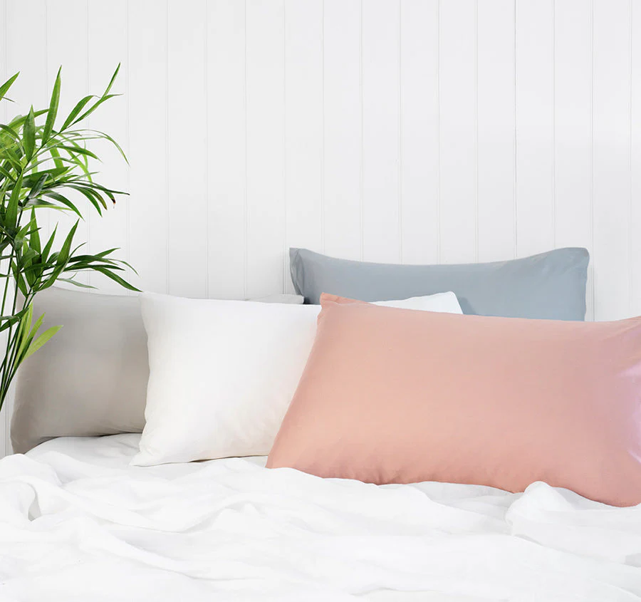 Bamboo Satin Standard Pillowcase Pair Rose Pink - Image 3