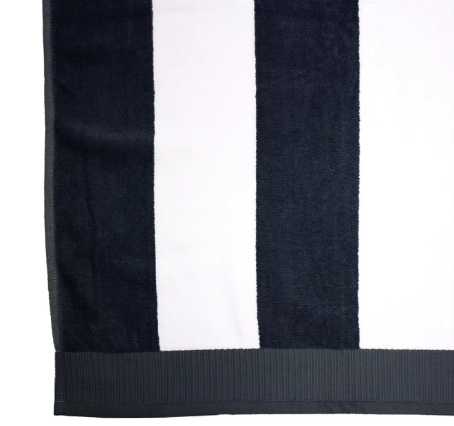 Classic Stripe 95x175cm Beach Towel Navy - Image 2