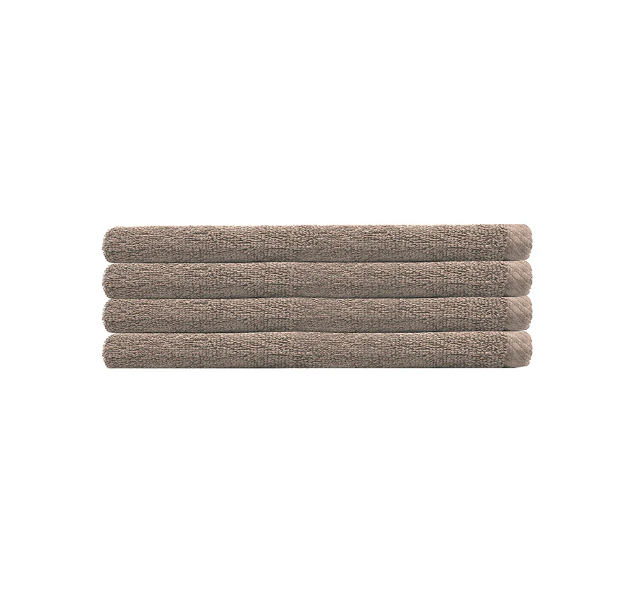 Chateau 4 Piece 500GSM Cotton Hand Towel Set Latte