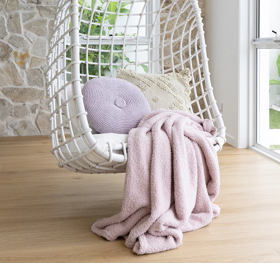 Demi 45cm Round Filled Cushion Lilac - Image 4