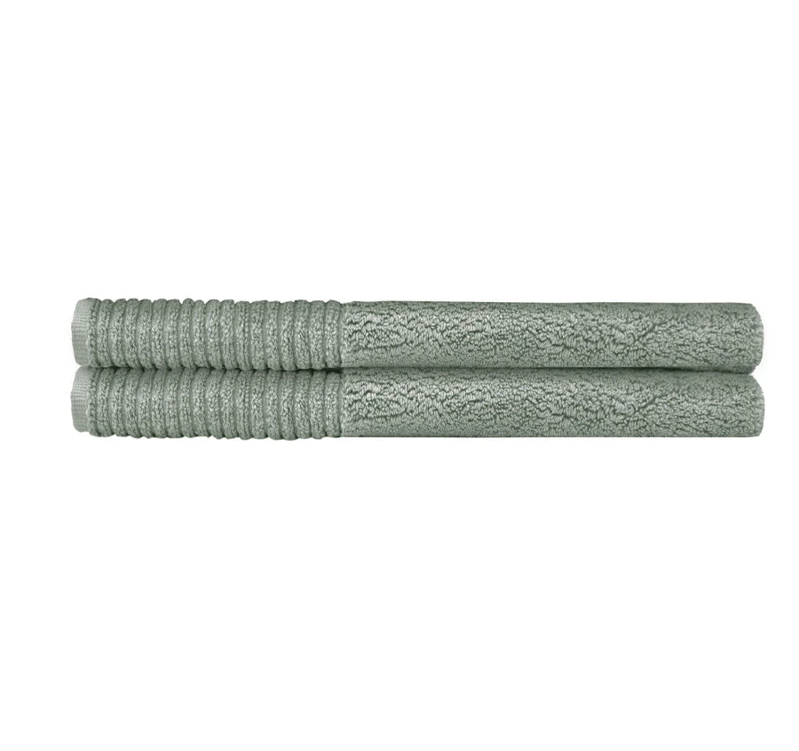 Elvire 2 Piece 800GSM Cotton Bath Mat Set Sage - Image 3