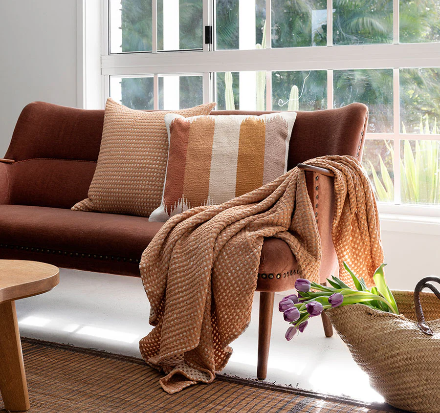 Endor 130x200cm Throw Rug Terracotta - Image 3