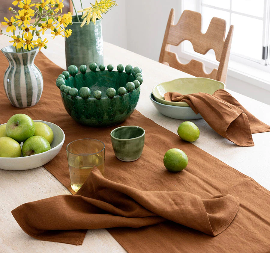 French Linen 35x180cm Table Runner Hazel - Image 3