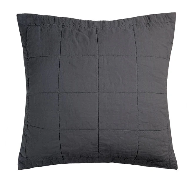 French Linen European Pillowsham Charcoal