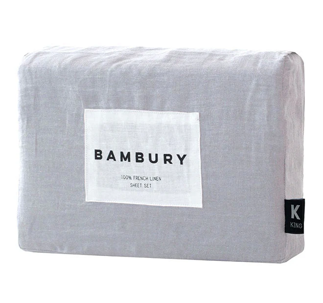 French Linen Mega Sheet Set Range Silver - Image 2
