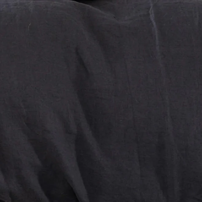 French Linen Quilt Cover Set Range Charcoal - Image 2