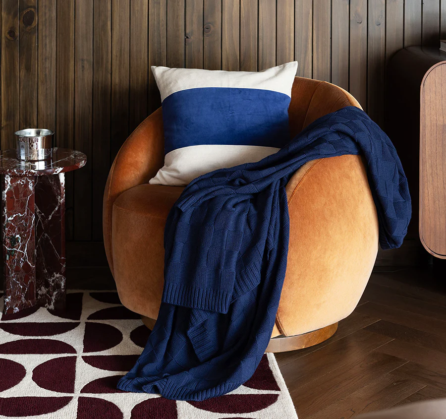 Kembla 50x50cm Filled Cushion Navy - Image 5
