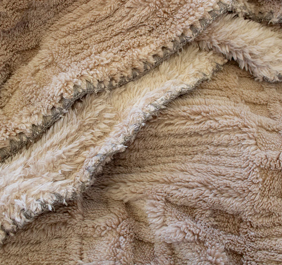Lattice Sherpa Blanket Range Latte - Image 3