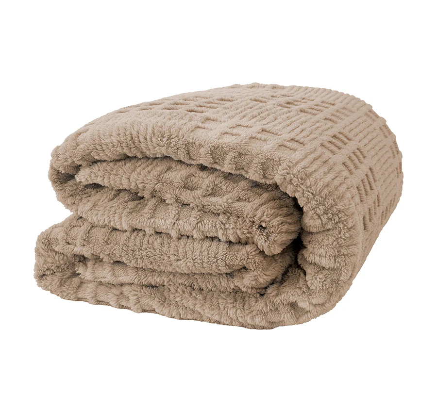 Lattice Sherpa Blanket Range Latte - Image 4