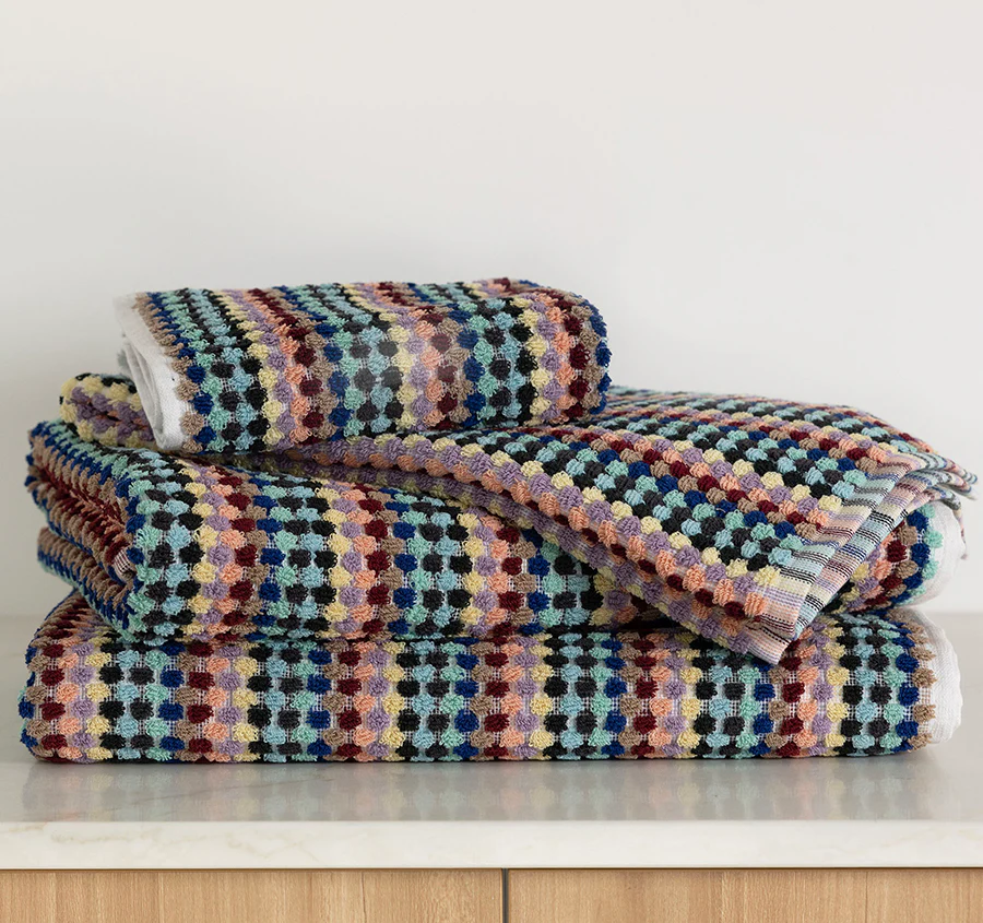 Miami Pom Pom 550GSM Bath Towel Range