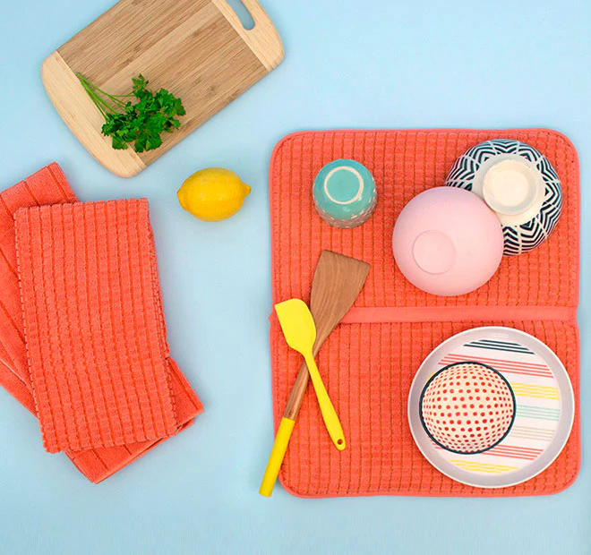 Microfibre Deluxe Dish Drying Mat Duck Egg - Image 3