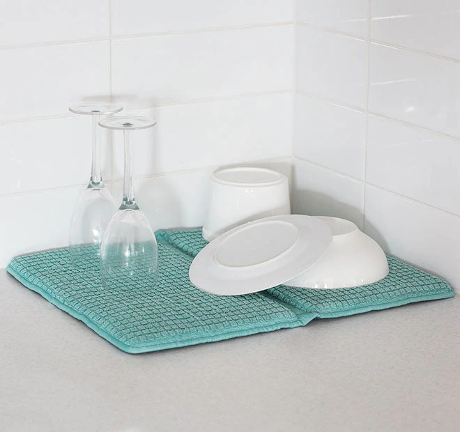 Microfibre Deluxe Dish Drying Mat Stone - Image 3