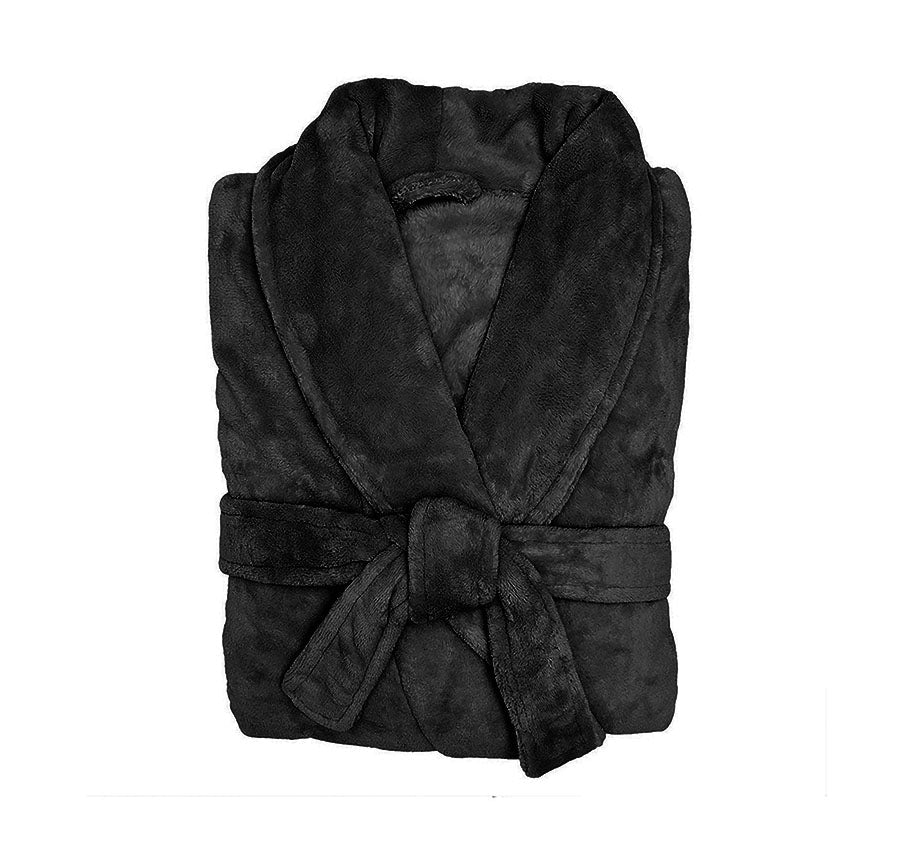 Microplush Bathrobe Range Black - Image 2