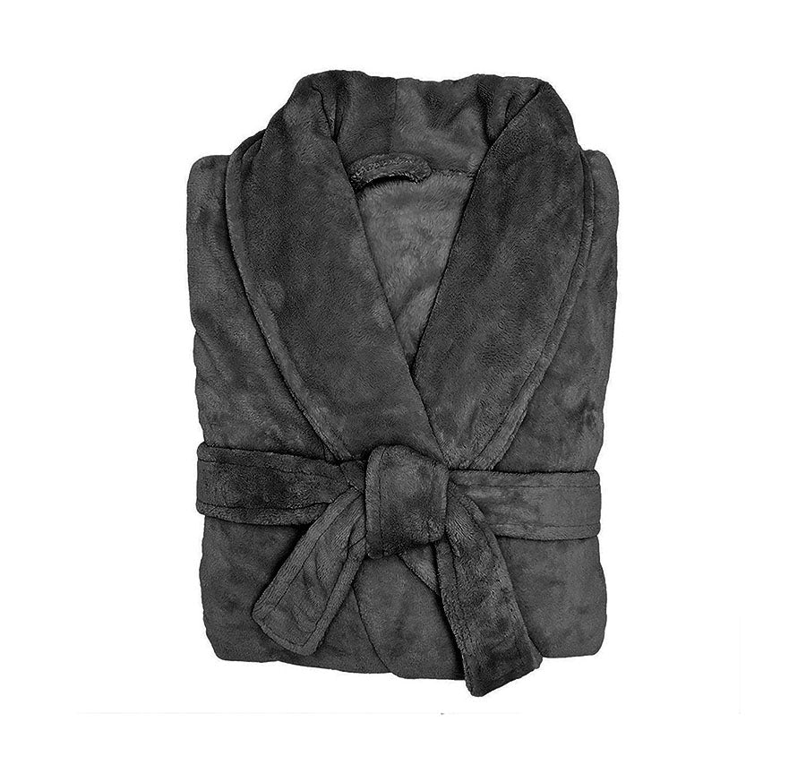 Microplush Bathrobe Range Charcoal - Image 2