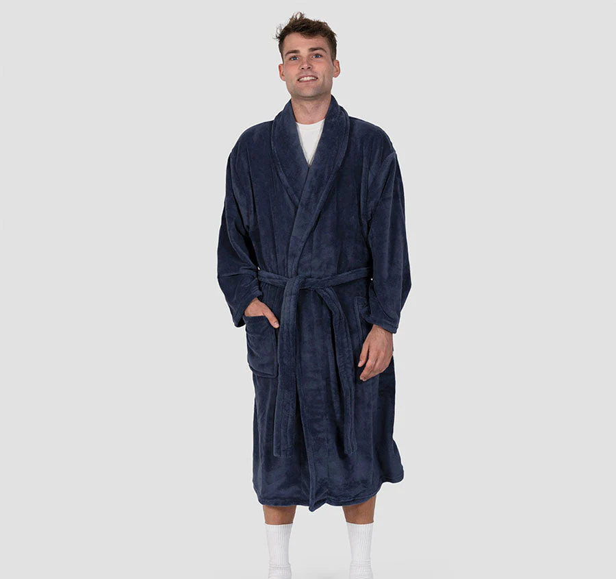Microplush Bathrobe Range Denim - Image 3