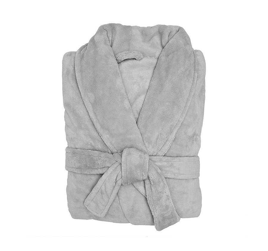 Microplush Bathrobe Range Silver - Image 2