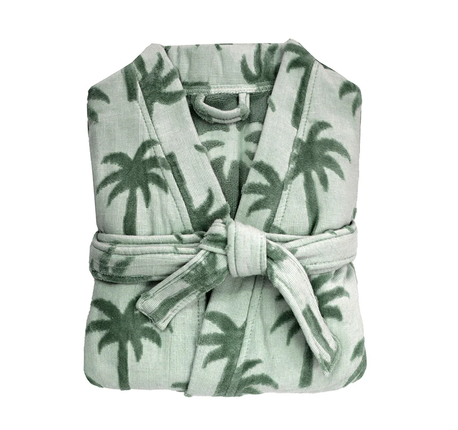 Palm Cotton Robe Sage - Image 3