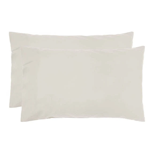 Temple Organic Cotton Standard Pillowcase Pair Pebble