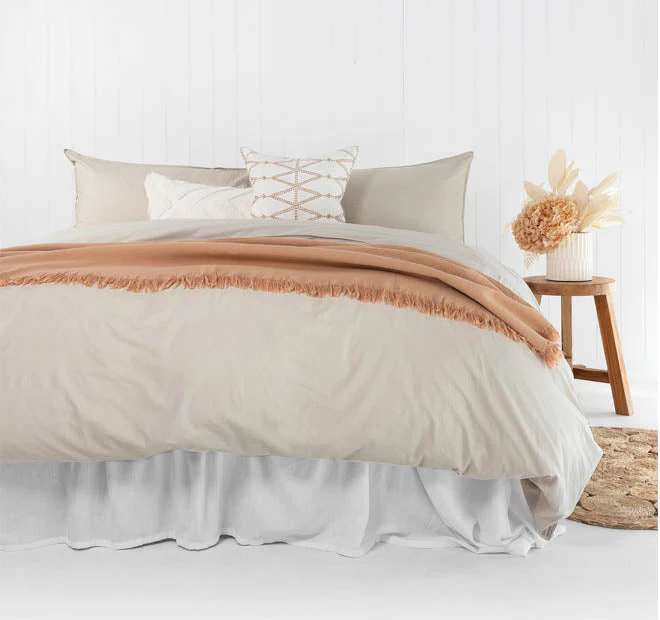 Temple Organic Cotton Standard Pillowcase Pair Pebble - Image 3