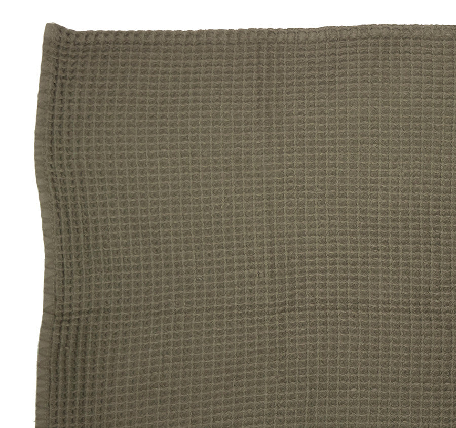 Waffle 130x180cm Throw Rug Olive - Image 2