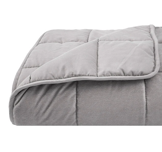 Weighted 140x210cm Blanket Throw Rug Range Grey - Image 2