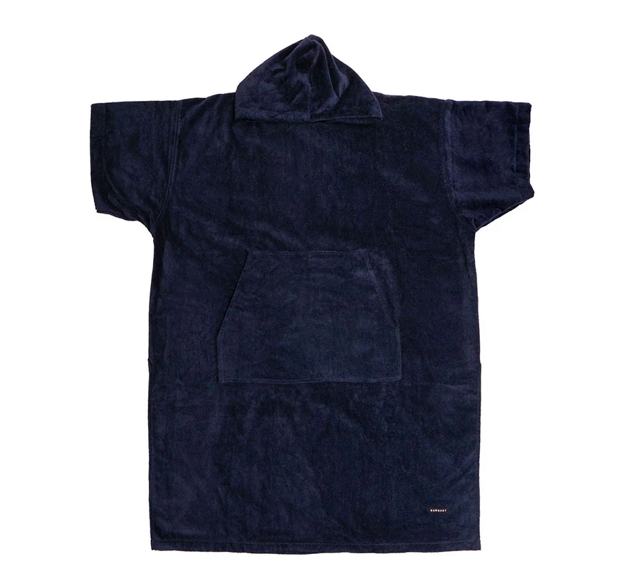 Wylie Adult Hooded Beach Poncho Navy - Image 3