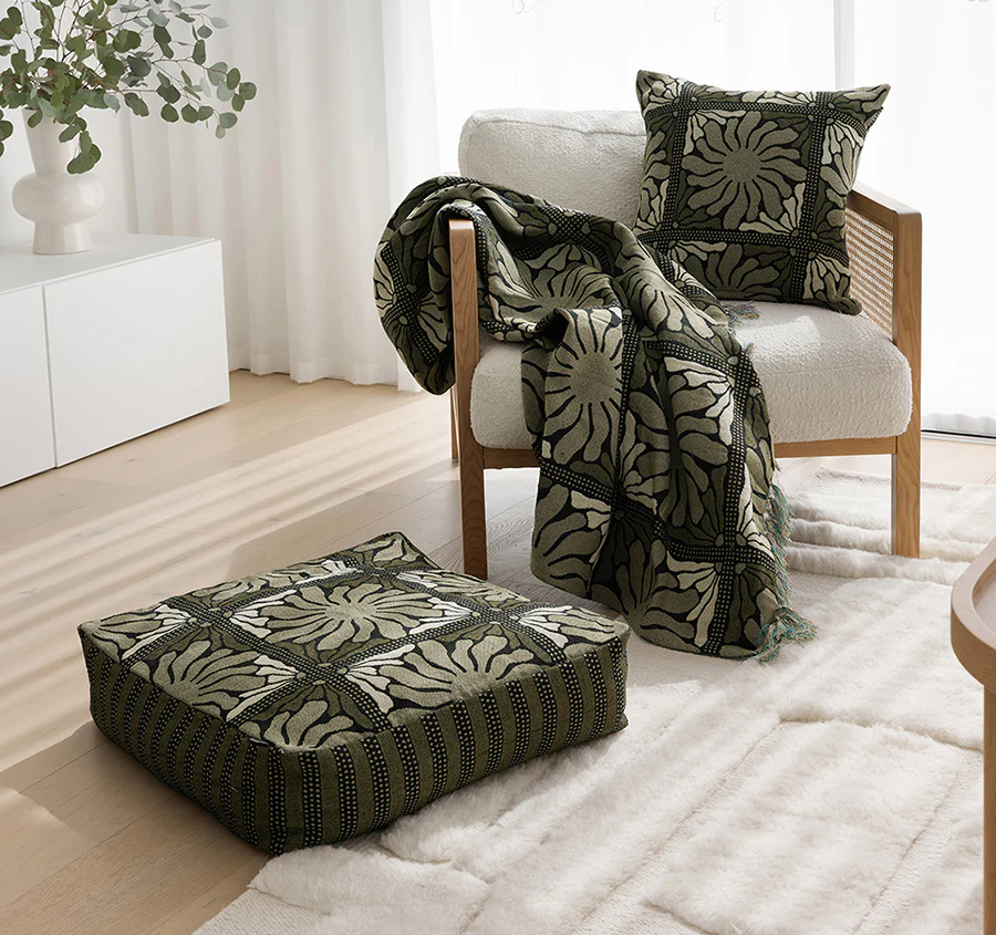 Zinnia 130x180cm Throw Rug Moss - Image 4