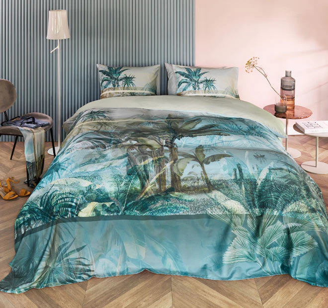 Canopy Quilt Cover Set Range Blue and Green