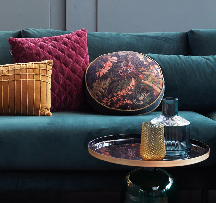 Felce 40cm Round Filled Cushion Green - Image 5