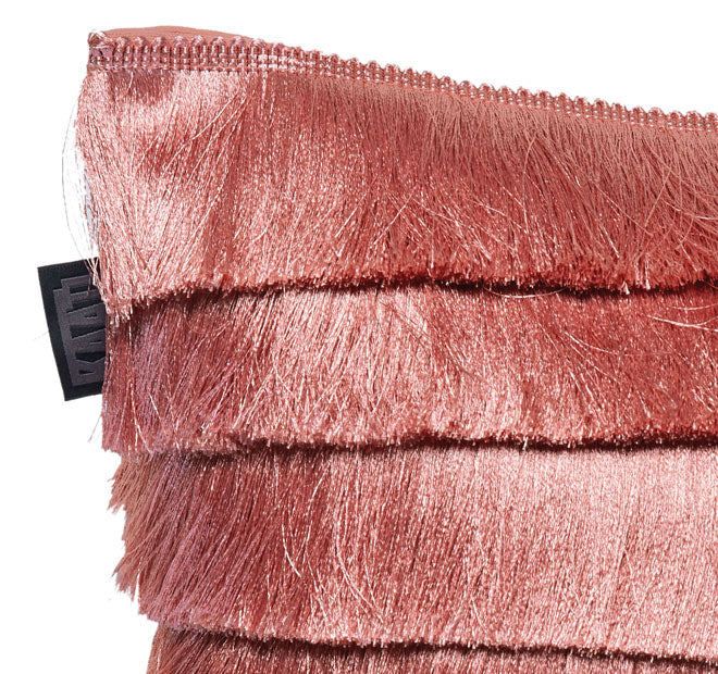 Fringy 40x40cm Filled Cushion Coral - Image 2