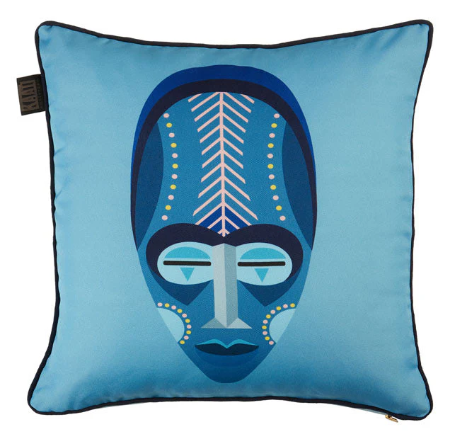 Mascarade 40x40cm Filled Cushion Blue - Image 2