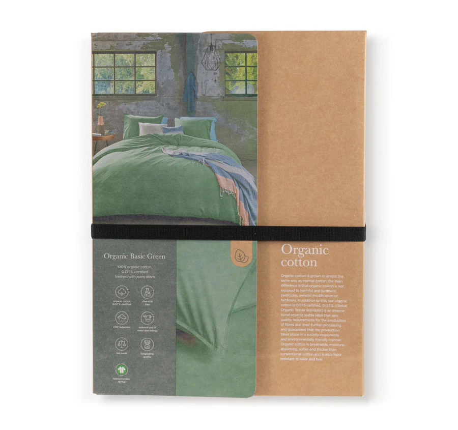 Organic Cotton Quilt Cover Set Range Green - Image 5