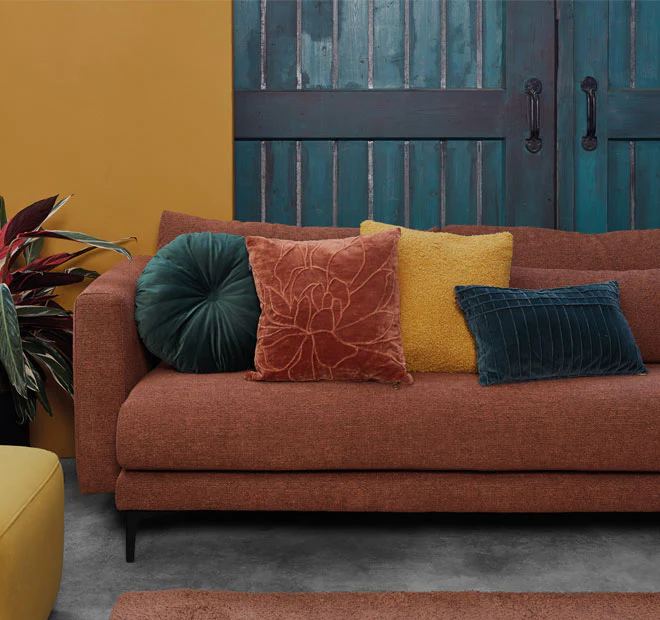 Sherpa 45x45cm Filled Cushion Ochre - Image 4