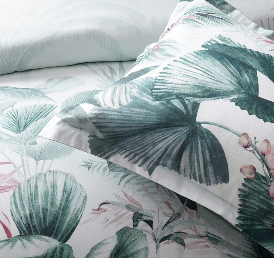 Abbey Quilt Cover Set Range Green - Image 4