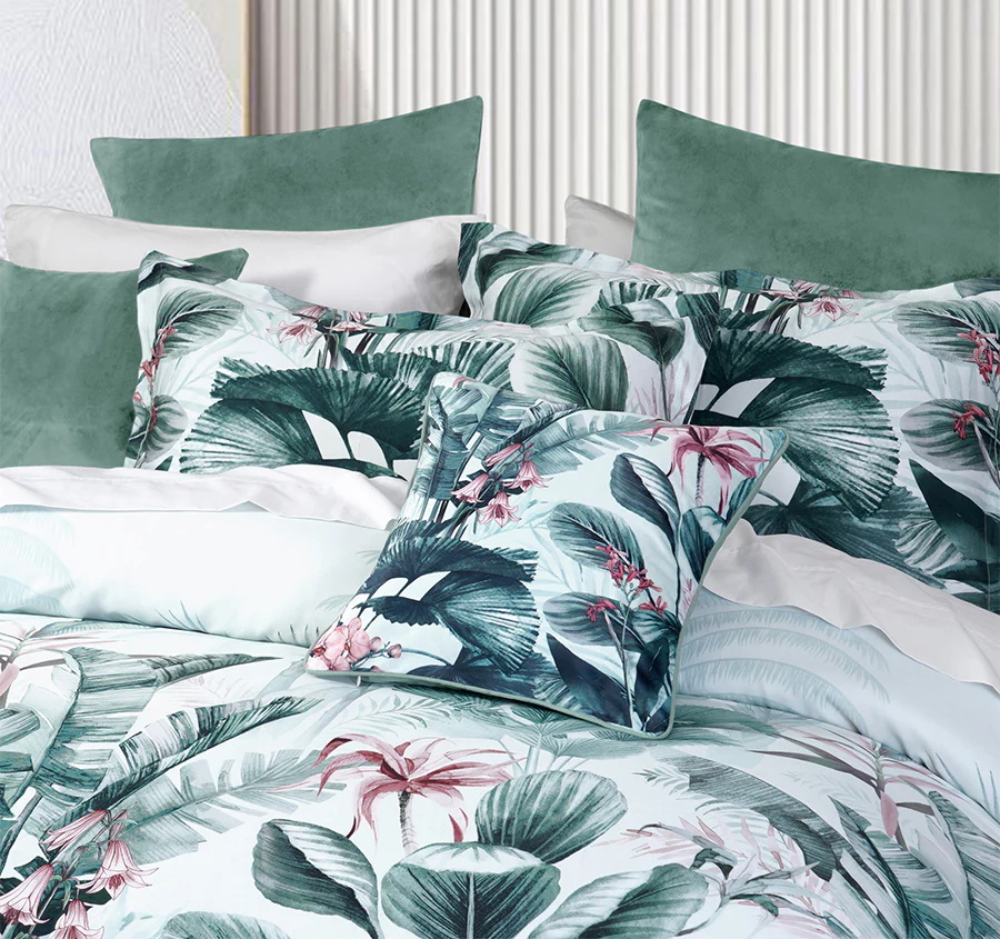 Abbey Quilt Cover Set Range Green - Image 6