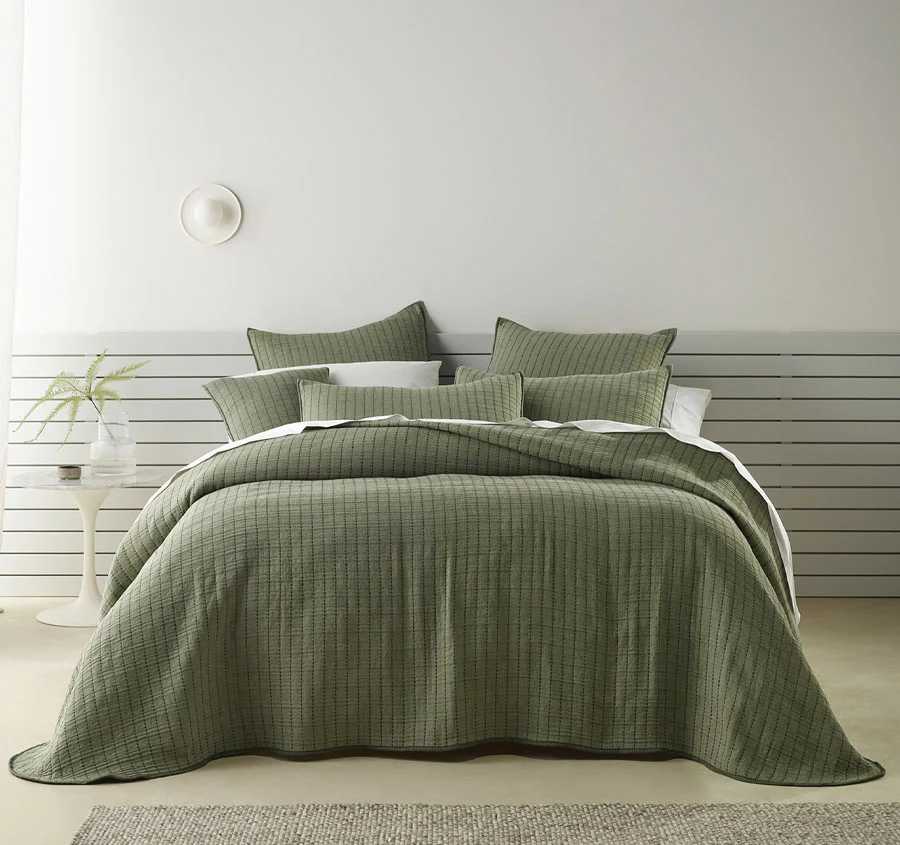 Bari Bedspread Set Range Green
