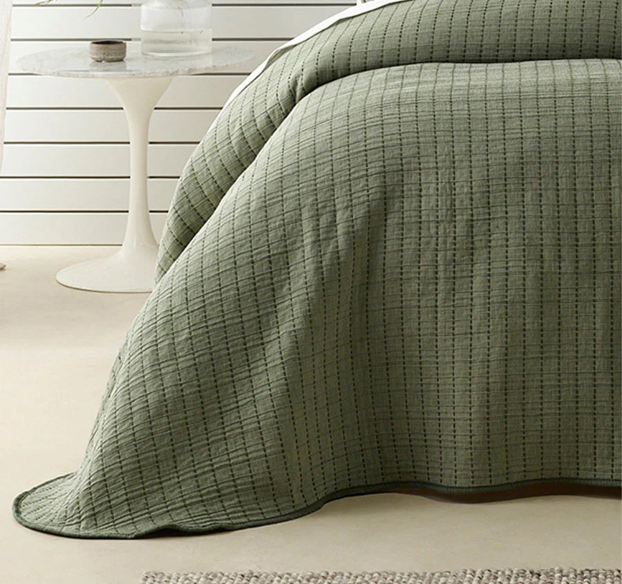 Bari Bedspread Set Range Green - Image 3
