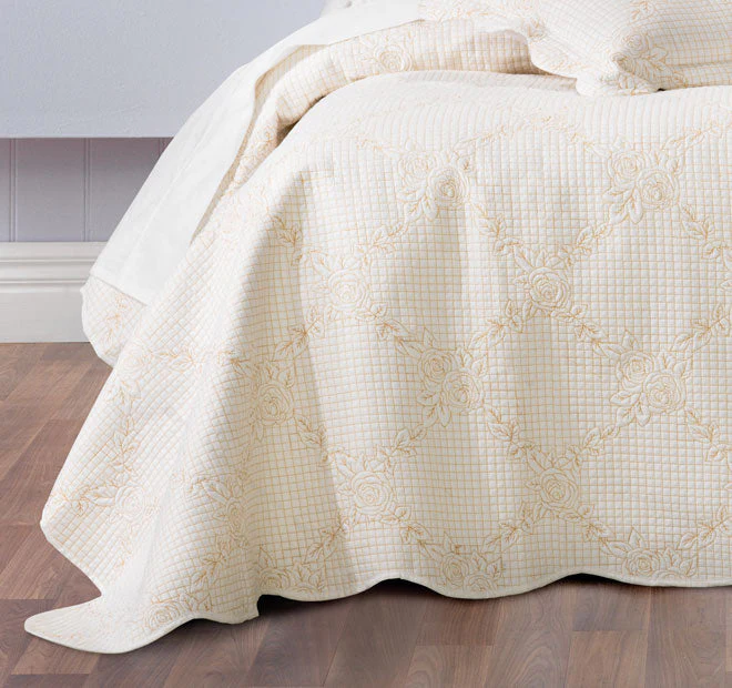 Belle Bedspread Range Ecru - Image 3