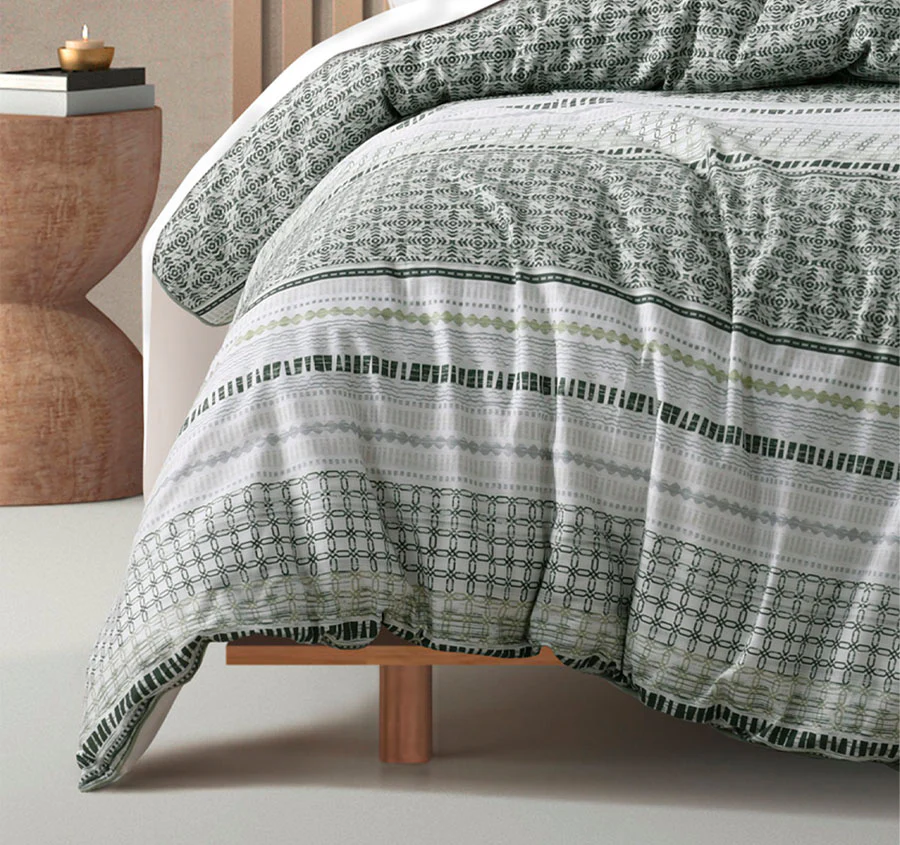 Drake Quilt Cover Set Range Green - Image 3