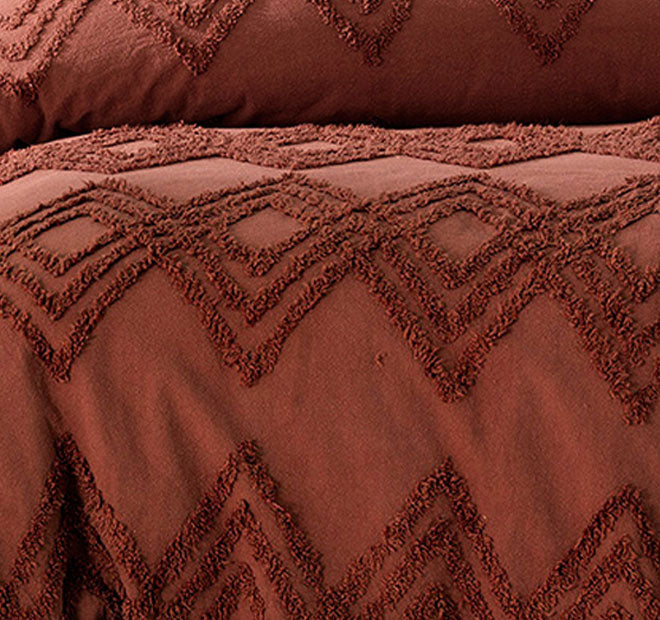 Jaipur Quilt Cover Set Range Terracotta - Image 2