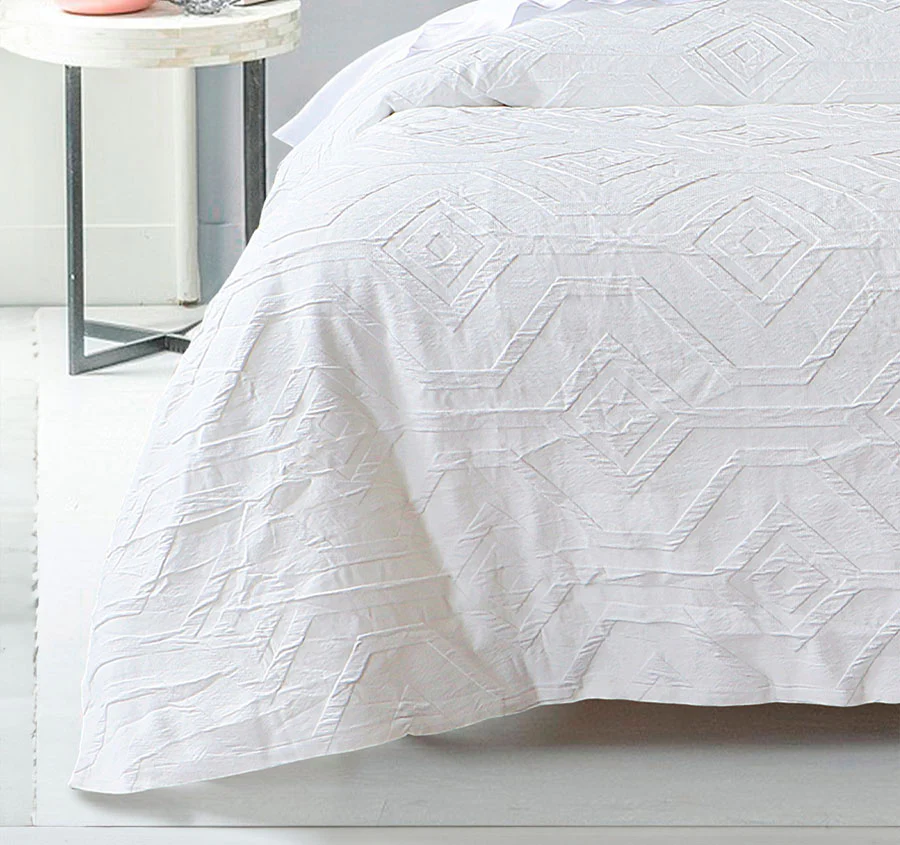 Kora Quilt Cover Set Range White - Image 3