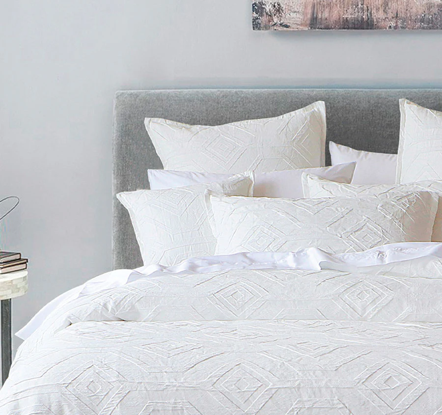 Kora Quilt Cover Set Range White - Image 4